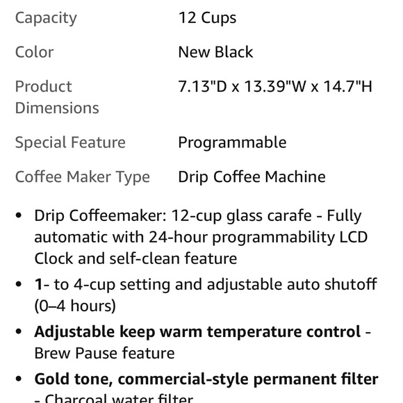 Cusinart coffee maker 12 cup NWT - Picture 5 of 7